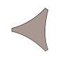 VOILE SOLAIRE - TRIANGLE - 5 x 5 x 5 m - COULEUR: GRIS TAUPE