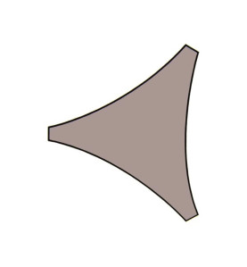 VOILE SOLAIRE - TRIANGLE - 5 x 5 x 5 m - COULEUR: GRIS TAUPE - PRL