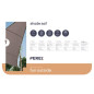 VOILE SOLAIRE - TRIANGLE - 5 x 5 x 5 m - COULEUR: GRIS TAUPE