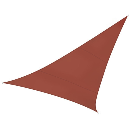 VOILE SOLAIRE - TRIANGLE - 5 x 5 x 5 m - COULEUR : TERRACOTTA - PRL