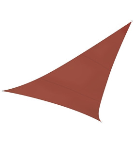 VOILE SOLAIRE - TRIANGLE - 5 x 5 x 5 m - COULEUR : TERRACOTTA - PRL