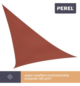 VOILE SOLAIRE - TRIANGLE - 5 x 5 x 5 m - COULEUR : TERRACOTTA - PRL