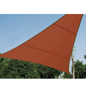 VOILE SOLAIRE - TRIANGLE - 5 x 5 x 5 m - COULEUR : TERRACOTTA - PRL
