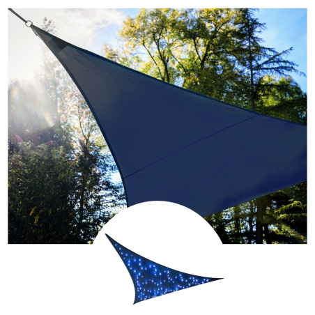 VOILE SOLAIRE LED - CIEL ÉTOILÉ - TRIANGULAIRE - 3.6 x 3.6 x 3.6 m - B