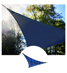 VOILE SOLAIRE LED - CIEL ÉTOILÉ - TRIANGULAIRE - 3.6 x 3.6 x 3.6 m - B