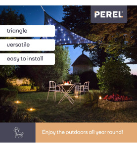 VOILE SOLAIRE LED - CIEL ÉTOILÉ - TRIANGULAIRE - 3.6 x 3.6 x 3.6 m - B
