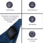 VOILE SOLAIRE LED - CIEL ÉTOILÉ - TRIANGULAIRE - 3.6 x 3.6 x 3.6 m - BLEU FONCÉ
