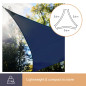 VOILE SOLAIRE LED - CIEL ÉTOILÉ - TRIANGULAIRE - 3.6 x 3.6 x 3.6 m - BLEU FONCÉ