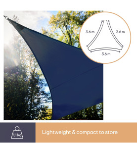 VOILE SOLAIRE LED - CIEL ÉTOILÉ - TRIANGULAIRE - 3.6 x 3.6 x 3.6 m - B