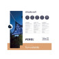 VOILE SOLAIRE LED - CIEL ÉTOILÉ - TRIANGULAIRE - 3.6 x 3.6 x 3.6 m - BLEU FONCÉ