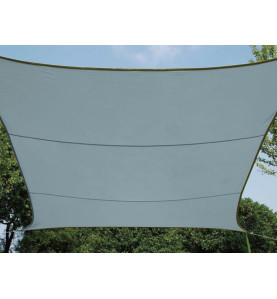 VOILE SOLAIRE - RECTANGULAIRE - 2 x 3 m - COULEUR : GRIS ARDOISE CLAIR