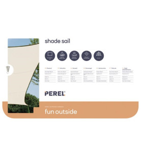 VOILE SOLAIRE - RECTANGULAIRE - 2 x 3 m - COULEUR : CRÈME - PRL