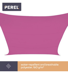 VOILE SOLAIRE - RECTANGULAIRE - 2 x 3 m - COULEUR: FUCHSIA - PRL