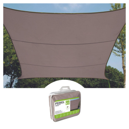 VOILE SOLAIRE - RECTANGULAIRE - 2 x 3 m - COULEUR: GRIS TAUPE - PRL