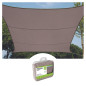 VOILE SOLAIRE - RECTANGULAIRE - 2 x 3 m - COULEUR: GRIS TAUPE