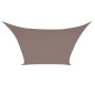 VOILE SOLAIRE - RECTANGULAIRE - 2 x 3 m - COULEUR: GRIS TAUPE