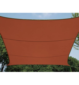 VOILE SOLAIRE - RECTANGULAIRE - 2 x 3 m - COULEUR : TERRACOTTA - PRL