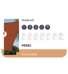 VOILE SOLAIRE - RECTANGULAIRE - 2 x 3 m - COULEUR : TERRACOTTA - PRL