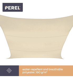 VOILE SOLAIRE - CARRÉ - 3.6 x 3.6 m - COULEUR: CRÈME - PRL