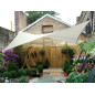 VOILE SOLAIRE - CARRÉ - 3.6 x 3.6 m - COULEUR: CRÈME