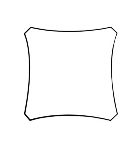 VOILE SOLAIRE - CARRÉ - 3.6 x 3.6 m - COULEUR: CRÈME - PRL