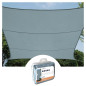 VOILE SOLAIRE - CARRÉ - 3.6 x 3.6 m - COULEUR : GRIS ARDOISE CLAIR