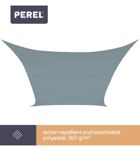 VOILE SOLAIRE - CARRÉ - 3.6 x 3.6 m - COULEUR : GRIS ARDOISE CLAIR - P