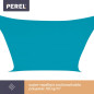 VOILE SOLAIRE - CARRÉ - 3.6 x 3.6 m - COULEUR : BLEU CIEL