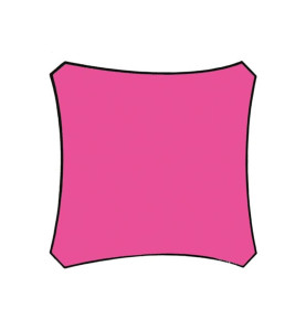 VOILE SOLAIRE - CARRÉ - 3.6 x 3.6 m - COULEUR: FUCHSIA - PRL