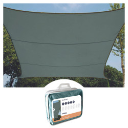 VOILE SOLAIRE - CARRÉ - 3.6 x 3.6 m - COULEUR : GRIS VERT - PRL