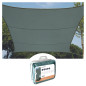 VOILE SOLAIRE - CARRÉ - 3.6 x 3.6 m - COULEUR : GRIS VERT