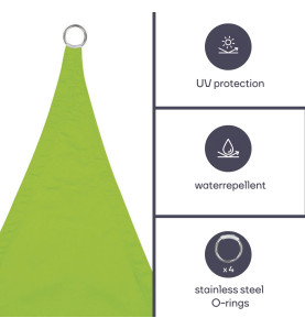 VOILE SOLAIRE - CARRÉ - 3.6 x 3.6 m - COULEUR: VERT LIME - PRL