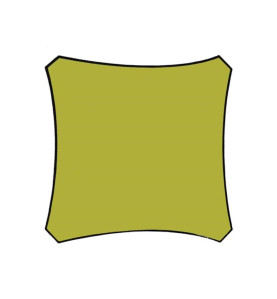 VOILE SOLAIRE - CARRÉ - 3.6 x 3.6 m - COULEUR: VERT LIME - PRL