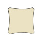 VOILE SOLAIRE PERMÉABLE - CARRÉ - 3.6 x 3.6 m - COULEUR : CHAMPAGNE