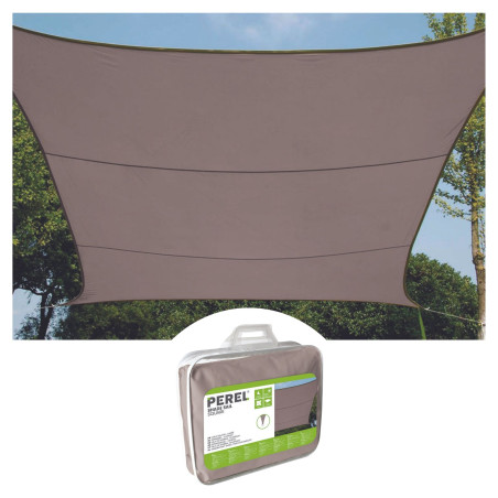 VOILE SOLAIRE - CARRÉ - 3.6 x 3.6 m - COULEUR: GRIS TAUPE - PRL