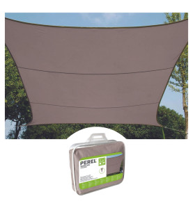 VOILE SOLAIRE - CARRÉ - 3.6 x 3.6 m - COULEUR: GRIS TAUPE - PRL