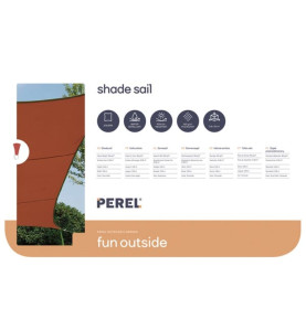 VOILE SOLAIRE - CARRÉ - 3.6 x 3.6 m - COULEUR : TERRACOTTA - PRL