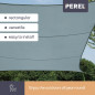 VOILE SOLAIRE - RECTANGULAIRE - 4 x 3 m - COULEUR : GRIS ARDOISE CLAIR