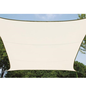 VOILE SOLAIRE - RECTANGULAIRE - 4 x 3 m - COULEUR : CRÈME - PRL