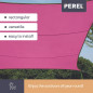 VOILE SOLAIRE - RECTANGULAIRE - 4 x 3 m - COULEUR: FUCHSIA