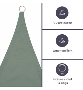 VOILE SOLAIRE - RECTANGULAIRE - 4 x 3 m - COULEUR : GRIS VERT - PRL