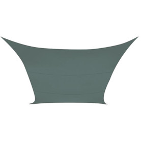 VOILE SOLAIRE - RECTANGULAIRE - 4 x 3 m - COULEUR : GRIS VERT - PRL