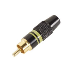 FICHE RCA MALE - DOREE - CAPOT NOIR - BAGUE JAUNE - Velleman