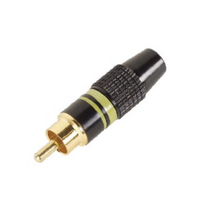 FICHE RCA MALE - DOREE - CAPOT NOIR - BAGUE JAUNE - Velleman