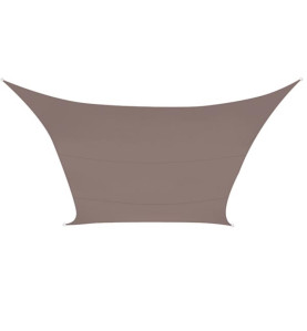 VOILE SOLAIRE - RECTANGULAIRE - 4 x 3 m - COULEUR: GRIS TAUPE - PRL