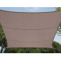VOILE SOLAIRE - RECTANGULAIRE - 4 x 3 m - COULEUR: GRIS TAUPE