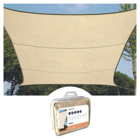 VOILE SOLAIRE - CARRÉ - 5 x 5 m - COULEUR: CRÈME - PRL