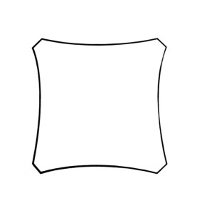 VOILE SOLAIRE - CARRÉ - 5 x 5 m - COULEUR: CRÈME - PRL