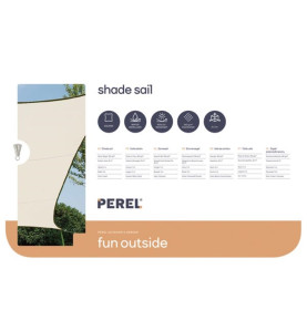 VOILE SOLAIRE - CARRÉ - 5 x 5 m - COULEUR: CRÈME - PRL