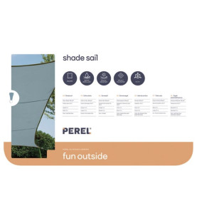 VOILE SOLAIRE - CARRÉ - 5 x 5 m - COULEUR : GRIS ARDOISE CLAIR - PRL